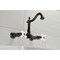 Kingston Brass Two-Handle Wall Mount Bridge Kitchen Faucet, Oil Rubbed Bronze KS1265PX - alternate 2