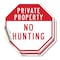 Signmission Private Property No Hunting, 4 inch X 4 inch, Vinyl Decal, 2PK OC-D-2PACK-4-147 - alternate 1