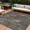 Homeroots 9' X 12' Chocolate And Beige Abstract Washable Indoor Outdoor Area Rug 631171 - alternate 1