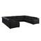 Homeroots Black Italian Leather Power Reclining U Shaped Eight Piece Corner Sectional With Console 632576 - alternate 10