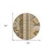Homeroots 8' Brown Beige And Ivory Round Aztec Washable Indoor Outdoor Area Rug 598462 - alternate 5