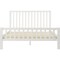 Homeroots White Slat Back Solid Wood Queen Bed Frame 523634 - alternate 7