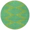 Homeroots 8' Green And Aqua Round Geometric Washable Indoor Outdoor Area Rug 598736 - alternate 5