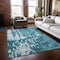 Homeroots 3' X 5' Teal Blue And Ivory Abstract Washable Indoor Outdoor Area Rug 613374 - alternate 6
