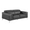 Homeroots 70" Dark Gray And Silver Metallic Leather Loveseat 546377 - alternate 10