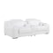 Homeroots 89in White and Silver Italian Leather Power Reclining Loveseat With Storage 633753 - alternate 6