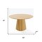 Homeroots 52" Brown Solid Wood Pedestal Base Round Top Dining Table 721024 - alternate 3
