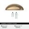 Amerock Ravino 3 inch (76mm) Center-to-Center Champagne Bronze Cabinet Cup Pull, 25PK 25VMP22094CZ - alternate 3