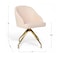 Martha Stewart Sora Upholstered Stationary Office Chair in Conch Shell/Polished Brass CH-222119-PK-GLD-MS - alternate 7