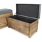 Homeroots Set Of 2 Rectangular Gray Linen Fabric And Wood Storage Benches 379848 - alternate 8