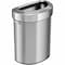 Hls Commercial 18 gal Half-Round Indoor Metal Can, Silver, Open Top, Stainless Steel, 12.4 in HLS18DOT - alternate 1