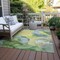 Homeroots 3' X 5' Yellow Abstract Washable Non Skid Indoor Outdoor Area Rug 559544 - alternate 5