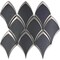 Apollo Tile Mirari 10x12 in. Gray Glossy Glass Fish-shaped Mosaic Wall Tile (4.25 sq ft/case) 5PK APLMNC8806GRA - alternate 1