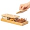 Basicwise Set of 3 Square Glass Jars with Bamboo Lids and Wooden Tray - Rectangular Charcuterie, Snack QI004711.3 - alternate 6