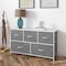 Flash Furniture Harris 5 Drawer Vertical Storage Dresser with White Cast Iron Frame, White Wood Top and Gray Easy P WX-5L206-W-WH-GR-GG - alternate 4