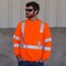 Dome75 Long Sleeve Safety Shirt, ANSI/ISEA 107-2020 Class 3, Polyester, HiVis Orange, MT DSL1431 - alternate 6