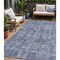Homeroots 5' X 8' Blue And Ivory Abstract Washable Indoor Outdoor Area Rug 615441 - alternate 1