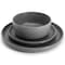 Soho Lounge Bryant Park 12 Piece Reactive Stoneware Dinnerware Set in Gray 750123477M - alternate 3
