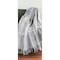Homeroots 50" X 60" Gray and White Kantha Cotton Striped Throw Blanket with Embroidery 516624 - alternate 6