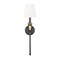 Z-Lite Claudelle 1-Light Wall Sconce, 5.75 in W x 24 in H, Matte Black + Modern Gold 4014-1SA-MB-MGLD - alternate 4