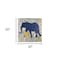 Homeroots Exotic Blue And Gold Elephant Unframed Print Wall Art 398844 - alternate 3