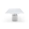 Homeroots 136" White Glass and Marble Double Pedestal Base Dining Table 722445 - alternate 4