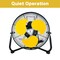 Edendirect 12 in. 3-Fan Speeds High Velocity Floor Fan (2pc) in Black with Yellow Blades, Adjustable Tilt, 2PK ZR-FAN-C12X - alternate 4