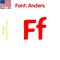 Aacc Self-Adhesive Vinyl Letter: F, Scale: 11 cm. Color: Red Font: Anders by, 8PK AACC-Anders-UF-Red-M11x8 - alternate 1