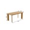Homeroots 66" Natural Solid Wood Dining Table 712223 - alternate 4