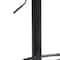 Homeroots Cream and Black Faux Leather with Metal Swivel Adjustable Height Bar Chair 534426 - alternate 6