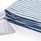 Homeroots 50" X 60" Blue and White Woven Cotton Striped Throw Blanket with Tassels 516577 - alternate 6