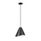 Z-Lite Aria 1 Light Pendant, Matte Black/Matte Black & Inner White, 12 In W x 11 In H 1952P12-MB - alternate 1