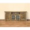Homeroots 80" Brown Solid Wood Cabinet Enclosed Storage Distressed TV Stand 528700 - alternate 1