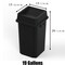 Regal Altair 19 Gallon Square Black Plastic Trash Can with Drop Shot Swing Lid, Space-Saving Design ZR-TC-100-BK-19-SW-KIT - alternate 5