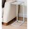 Homeroots 26" Clear And White Glass And Steel Sled End Table 493230 - alternate 3