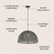 Jonathan Y Campana 20" 1-Light Bohemian Modern Woven Rope/Iron LED Pendant, Gray JYL6504D - alternate 7