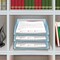 Acrimet Stackable Letter Tray Front Load Letter Size Document Organizer Plastic Clear Blue 1 Unit 211.2 - alternate 3