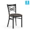 Flash Furniture HERCULES Black  inX in Back Metal Restaurant Chair - Mocha Vinyl Seat, 2PK 2-XU-6FOBXBK-MCHV-GG - alternate 6