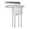 Koolmore 1 Compartment Stainless Steel NSF Commercial Kitchen Prep & Utility Sink with 2 Drainboards SA141611-12L3 - alternate 8