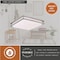 Vaxcel Horizon 16-in W LED Satin Nickel Flush Mount Ceiling Light Fixture White Shade C0150 - alternate 5
