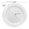 Smarty Had A Party 10.25" White with Silver Edge Rim Plastic Dinner Plates (120 Plates), 120PK 110S-CASE - alternate 5