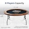 Serenelife 8- Player Round Foldable Poker Table, Casino Leisure Texas Holdem Table, w/ water Resistant SLPR750 - alternate 2