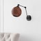 Jonathan Y Lyla 22" 1-Light Mid-Century Vintage Rattan Globe Swing Arm LED Sconce, Dark Brown/Black JYL1604A - alternate 10