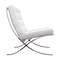Homeroots 32" White and Silver Italian Leather Tufted Lounge Chair 520598 - alternate 6