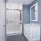 Anzzi 48 in. by 76 in. Frameless Sliding Shower Door in Gunmetal w/ Clear Tempered Glass & Tsunami Guard SD-AZ13-01GB - alternate 7