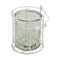 Homeroots 6" White and Clear Wire Basket and Glass Jar 488163 - alternate 1