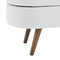 Homeroots 44" White and Brown Linen Upholstered Storage Bench with Flip Top 555444 - alternate 6