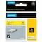 Dymo RHINO (R) Heat Shrink Tube Label 1/4" x 60"H, Black on Yellow 18052 - alternate 1