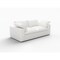 Homeroots 80" White Linen Blend Modular Sofa 714567 - alternate 5