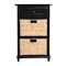 Happimess Malibu 26"H Rustic Handcrafted Acacia Wood Accent Storage Nightstand w/Drawer and 2 Water Hyacinth SHF2007C - alternate 6